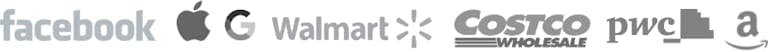 Companies our users have been hired by: Facebook, Apple, Google, Walmart, Costco, PwC and Amazon